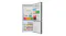 Interior view of the Hisense fridge stocked with groceries and beverages, highlighting organised shelf storage Interior view of the Hisense fridge stocked with groceries and beverages, highlighting organised shelf storage