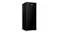 Angled front-left view of the Bottom Mount Fridge Freezer in Charcoal, showcasing its modern flat-door finish Angled front-left view of the Bottom Mount Fridge Freezer in Charcoal, showcasing its modern flat-door finish