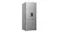 Angled front view of the fridge freezer in Stainless Steel, highlighting the modern flat-door finish Angled front view of the fridge freezer in Stainless Steel, highlighting the modern flat-door finish