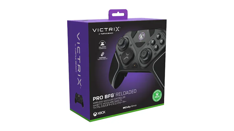Product box for the Victrix Pro BFG Reloaded wireless modular controller Product box for the Victrix Pro BFG Reloaded wireless modular controller