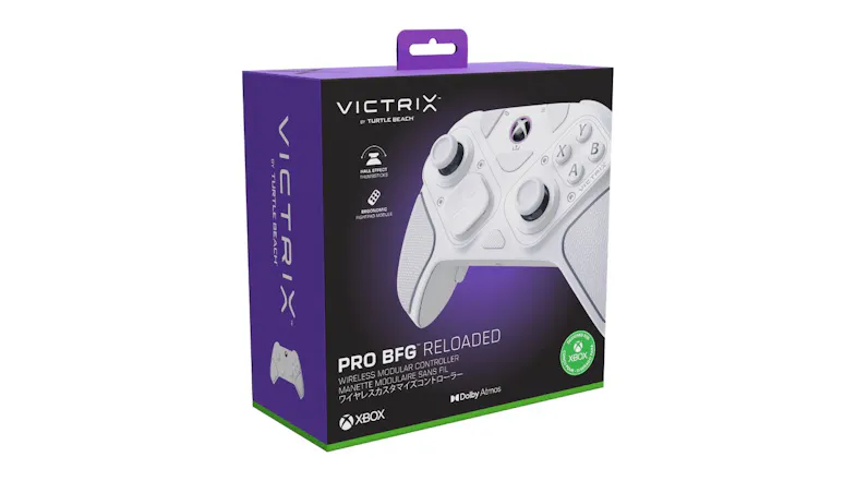 Product box for the Victrix Pro BFG Reloaded wireless modular controller Product box for the Victrix Pro BFG Reloaded wireless modular controller