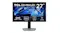Front view of the TCL QD-Mini LED 27-inch monitor displaying a blue futuristic graphic Front view of the TCL QD-Mini LED 27-inch monitor displaying a blue futuristic graphic