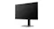 Rear three-quarter view of the TCL G64 monitor displaying the back panel design, slim housing, and sturdy stand Rear three-quarter view of the TCL G64 monitor displaying the back panel design, slim housing, and sturdy stand