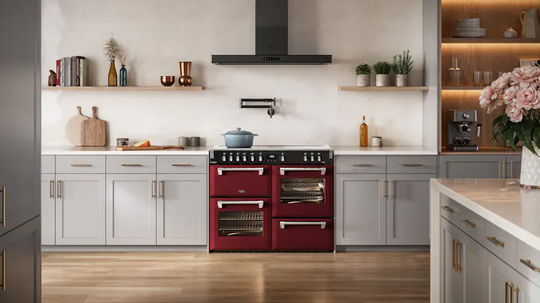 A full front view of the Belling Freestanding Oven with Cooktop A full front view of the Belling Freestanding Oven with Cooktop