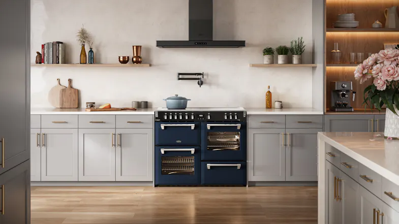 A full front view of the Belling Freestanding Oven with Cooktop A full front view of the Belling Freestanding Oven with Cooktop