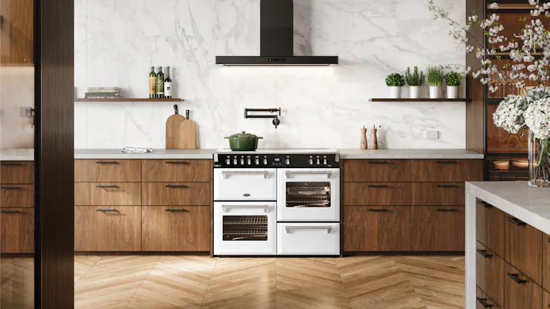 A front view of the Belling Freestanding Oven with Cooktop A front view of the Belling Freestanding Oven with Cooktop