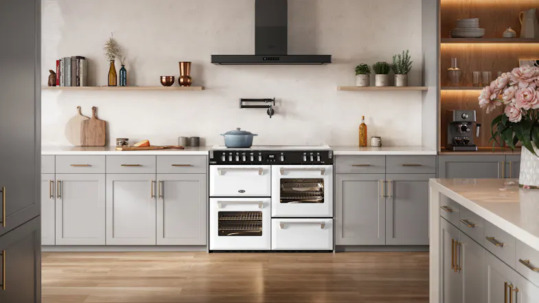 A full front view of the Belling Freestanding Oven with Cooktop A full front view of the Belling Freestanding Oven with Cooktop