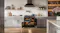Front view of an open oven showing food roasting inside Front view of an open oven showing food roasting inside