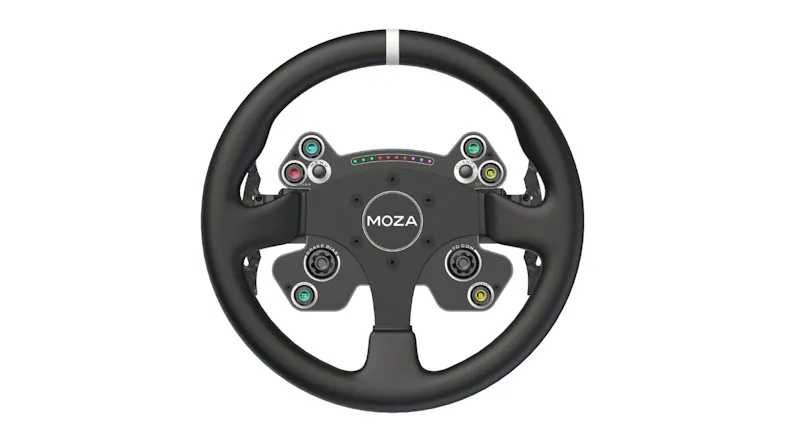 MOZA Racing CS V2P steering wheel with LED shift lights and programmable buttons MOZA Racing CS V2P steering wheel with LED shift lights and programmable buttons
