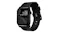 A left angled view of the Nomad Modern Band for Apple Watches in black finish A left angled view of the Nomad Modern Band for Apple Watches in black finish