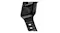 Close-up of a black Nomad smartwatch and perforated sport band with a weather-themed watch face display Close-up of a black Nomad smartwatch and perforated sport band with a weather-themed watch face display