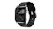Nomad Active Band Pro with a black strap, featuring a dark digital display with topographic design Nomad Active Band Pro with a black strap, featuring a dark digital display with topographic design