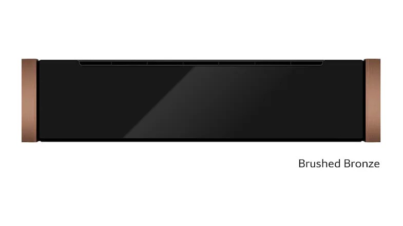 Black Neff N 90 Series 14cm Built-In Steam Drawer with brushed bronze side trims and a glossy front panel Black Neff N 90 Series 14cm Built-In Steam Drawer with brushed bronze side trims and a glossy front panel