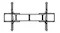 Front view of a heavy-duty Sanus TV wall mount with adjustable horizontal rails Front view of a heavy-duty Sanus TV wall mount with adjustable horizontal rails