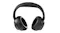 Front-facing view of black active noise cancelling headphones with deep over-ear cushions Front-facing view of black active noise cancelling headphones with deep over-ear cushions
