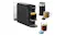 Nespresso coffee maker with frother showcasing espresso, latte, and iced drinks Nespresso coffee maker with frother showcasing espresso, latte, and iced drinks