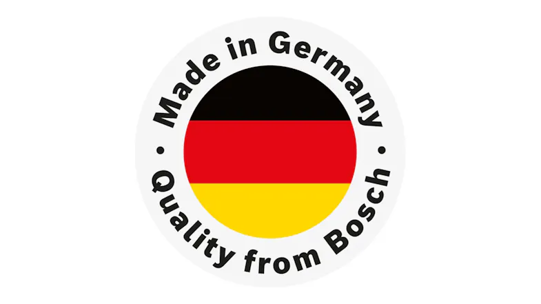 Circular badge featuring Made in Germany and quality text Circular badge featuring Made in Germany and quality text