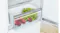 Close-up view showing the clear bottom vegetable drawer Close-up view showing the clear bottom vegetable drawer