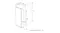 Technical drawing of the fridge outlining the cabinet installation dimensions Technical drawing of the fridge outlining the cabinet installation dimensions