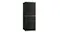 Mitsubishi Electric Matte Black fridge freezer, angled front view showing multi-drawer design Mitsubishi Electric Matte Black fridge freezer, angled front view showing multi-drawer design