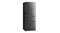 Mitsubishi Electric Dark Silver fridge freezer, angled front view showing multi-drawer design Mitsubishi Electric Dark Silver fridge freezer, angled front view showing multi-drawer design