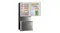 Mitsubishi Electric 450L fridge freezer in silver, featuring an open fridge compartment Mitsubishi Electric 450L fridge freezer in silver, featuring an open fridge compartment