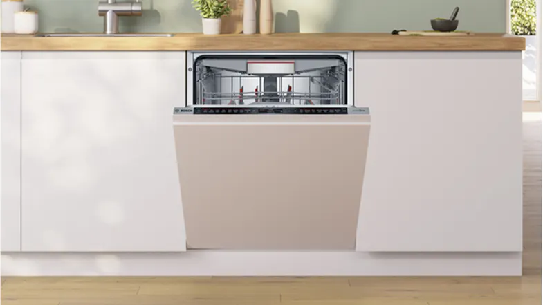 Lifestyle view showing the dishwasher integrated into a kitchen counter Lifestyle view showing the dishwasher integrated into a kitchen counter