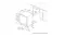 Technical drawing of the dishwasher outlining the cabinet installation dimensions Technical drawing of the dishwasher outlining the cabinet installation dimensions