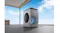 Studio shot highlighting a base station unit with internal water vortex graphics Studio shot highlighting a base station unit with internal water vortex graphics