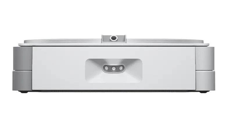 Front edge view featuring the slim window cleaning robot profile Front edge view featuring the slim window cleaning robot profile