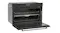 Whirlpool built-in oven with the door lowered, displaying the oven cavity and rack layout for versatile cooking Whirlpool built-in oven with the door lowered, displaying the oven cavity and rack layout for versatile cooking