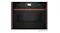 Front view of Neff N 90 compact oven with microwave function featuring a Brushed Bronze Flex Design trim Front view of Neff N 90 compact oven with microwave function featuring a Brushed Bronze Flex Design trim