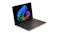 Left-angle view of the HP OmniBook Ultra laptop, open and featuring a vibrant Windows wallpaper on the screen Left-angle view of the HP OmniBook Ultra laptop, open and featuring a vibrant Windows wallpaper on the screen