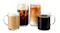 Four different cafe-style coffee drinks Four different cafe-style coffee drinks