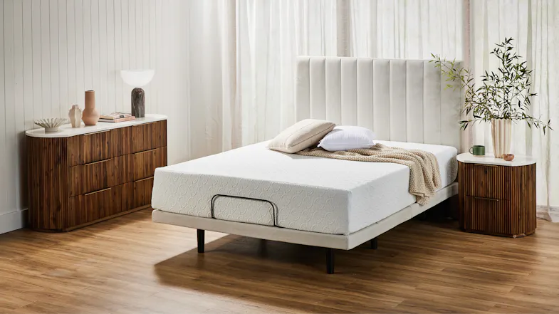 Majestic Motion Active Double Adjustable Base by Mlily displayed in a contemporary bedroom Majestic Motion Active Double Adjustable Base by Mlily displayed in a contemporary bedroom