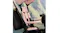 Detailed view of a Doona Liki Trike with ergonomic seat, armrest bar, and Detailed view of a Doona Liki Trike with ergonomic seat, armrest bar, and