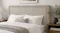 A Bedroom scene featuring Statesman Californian King Upholstered Headboard A Bedroom scene featuring Statesman Californian King Upholstered Headboard