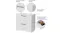 White 2-drawer filing cabinet with metal handles, scratch-resistant surface, and full-extension drawers White 2-drawer filing cabinet with metal handles, scratch-resistant surface, and full-extension drawers