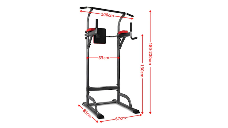 Home gym fitness station with space-saving design and adjustable frame dimensions Home gym fitness station with space-saving design and adjustable frame dimensions