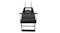 A front view of a black folding Pilates reformer machine highlighting the headrest, carriage, and padded footbar A front view of a black folding Pilates reformer machine highlighting the headrest, carriage, and padded footbar