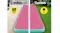 Pink and green TSB Living inflatable gymnastics mat displayed for indoor and outdoor use, with wear- and UV-resistance icons Pink and green TSB Living inflatable gymnastics mat displayed for indoor and outdoor use, with wear- and UV-resistance icons