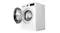 Three-quarter front view of the Series 6 washer dryer with the door open Three-quarter front view of the Series 6 washer dryer with the door open