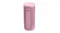Rear view of the pink speaker showing the integrated grip opening and streamlined back panel Rear view of the pink speaker showing the integrated grip opening and streamlined back panel
