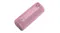 Bottom angled view of the pink portable speaker, highlighting the charging port area and handle opening Bottom angled view of the pink portable speaker, highlighting the charging port area and handle opening