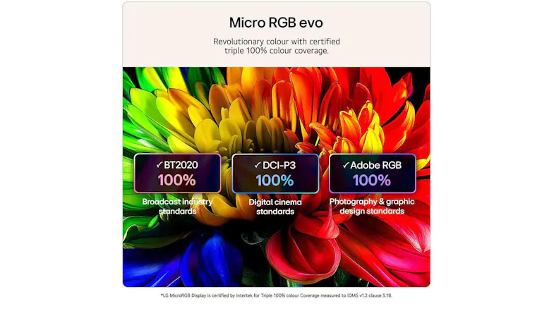 Visual diagram of the LG TV featuring rich colour depth display Visual diagram of the LG TV featuring rich colour depth display