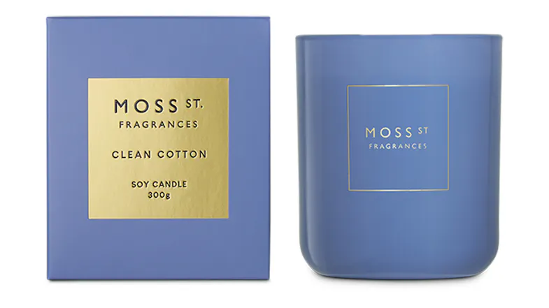 A Moss St. 300g Scented Soy Candle in Clean Cotton blend A Moss St. 300g Scented Soy Candle in Clean Cotton blend