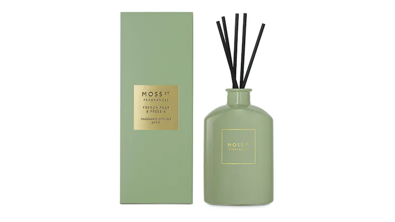 A Moss St. 300ml Reed Diffuser in French Pear & Freesia blend A Moss St. 300ml Reed Diffuser in French Pear & Freesia blend