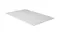 Angled view of the white rectangular Baksana Bursa Turkish-Style Bath Mat featuring a bordered design Angled view of the white rectangular Baksana Bursa Turkish-Style Bath Mat featuring a bordered design