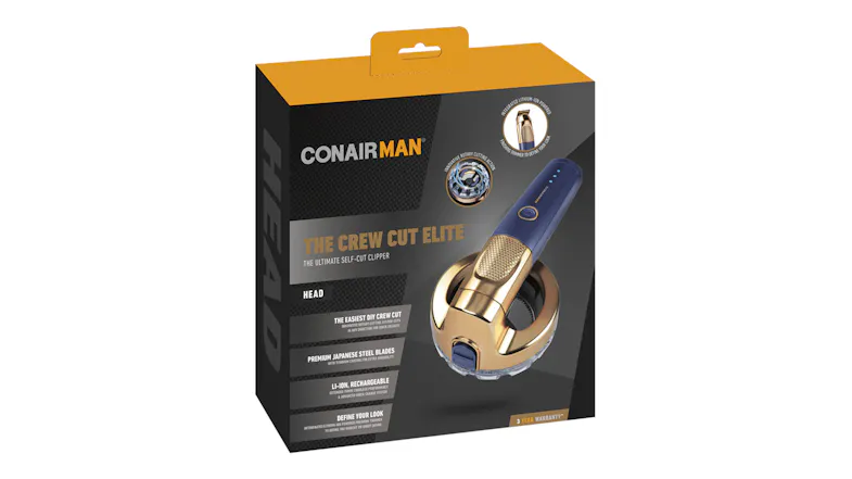 A front view of the Crew Cut Elite's packaging box A front view of the Crew Cut Elite's packaging box
