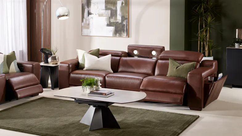 Pierce 3.5 Seater Leather Electric Recliner Sofa Pierce 3.5 Seater Leather Electric Recliner Sofa